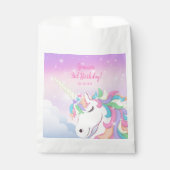 Pastel Rainbow Magical Unicorn Clouds フェイバーバッグ (正面)