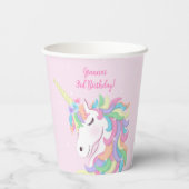 Pastel Rainbow Magical Unicorn Flower Crown 紙コップ (裏面)