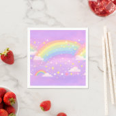 Pastel Rainbow Neurodivergent Party Napkins スタンダードカクテルナプキン (インサイチュ)