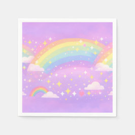 Pastel Rainbow Neurodivergent Party Napkins スタンダードカクテルナプキン