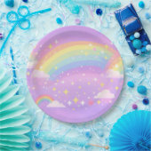 Pastel Rainbow Neurospicy Party Paper Plates ペーパープレート (パーティー)