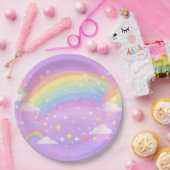Pastel Rainbow Neurospicy Party Paper Plates ペーパープレート (パーティー)