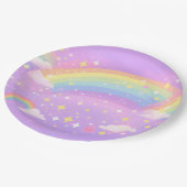 Pastel Rainbow Neurospicy Party Paper Plates ペーパープレート (アングル)