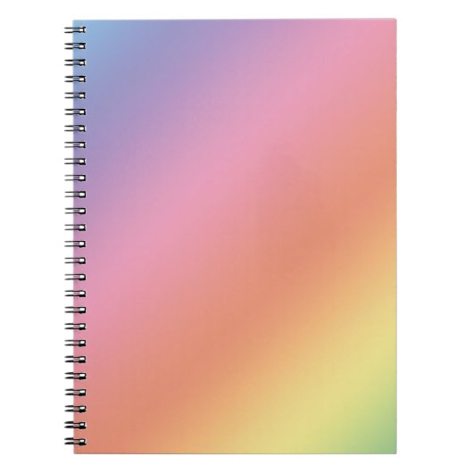 Pastel Rainbow Notebook ノートブック (正面)