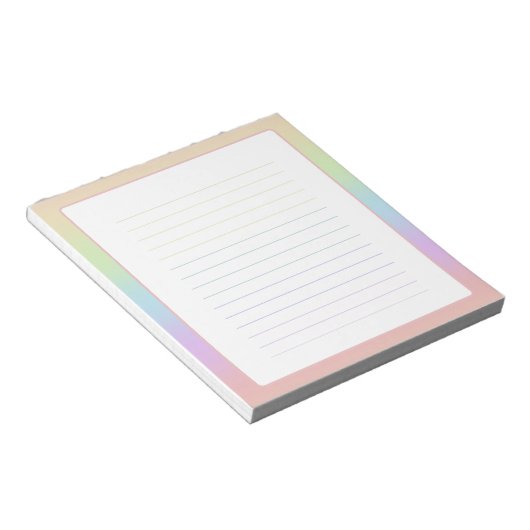 Pastel Rainbow Notepad ノートパッド (アングル)