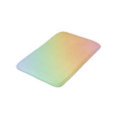 Pastel Rainbow Ombre Gradient Blur Abstract Design バスマット (アングル)
