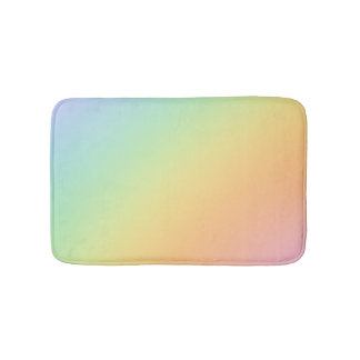 Pastel Rainbow Ombre Gradient Blur Abstract Design バスマット