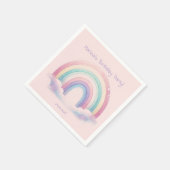 Pastel Rainbow Paper Napkins – Birthday Party スタンダードカクテルナプキン (角)