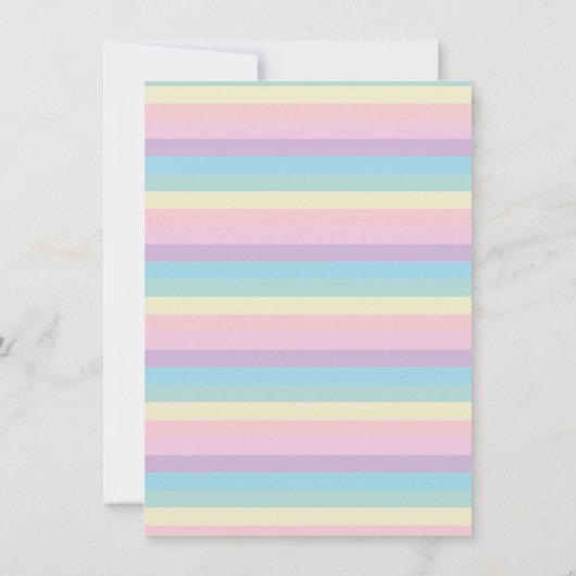 Pastel Rainbow Pink 招待状 (裏面)