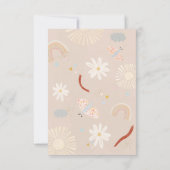 Pastel Rainbow Pink Birthday Photo Thank You Card サンキューカード (裏面)