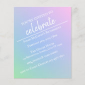 Pastel Rainbow Retirement Party Flyer チラシ (正面)
