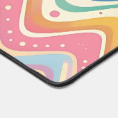 Pastel Rainbow Retro Abstract Design デスクマット (コーナー)