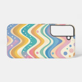 Pastel Rainbow Retro Abstract Samsung Galaxyケース (裏面横)