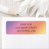 Pastel Rainbow Return Address Label ラベル (インサイチュ)