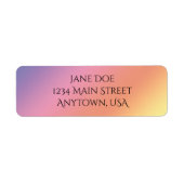 Pastel Rainbow Return Address Label ラベル (正面)