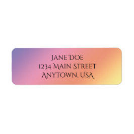 Pastel Rainbow Return Address Label ラベル
