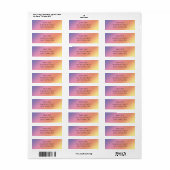 Pastel Rainbow Return Address Label ラベル (フルシート)