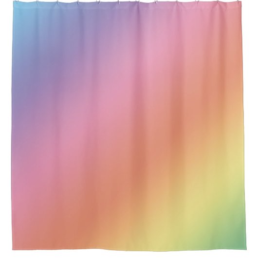 Pastel Rainbow Shower Curtain シャワーカーテン (正面)