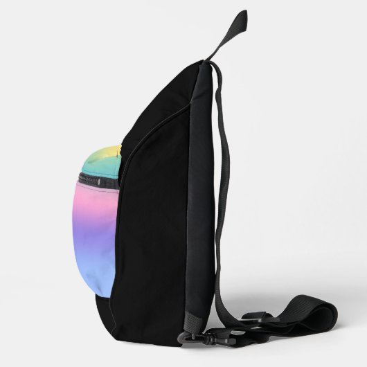Pastel Rainbow Sky Aesthetic Ombre Gradient  スリングバッグ (右)