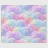 Pastel Rainbow Soft Cloud Blend Abstract Pattern ラッピングペーパー (フラット)