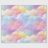 Pastel Rainbow Soft Cloud Blend Abstract Pattern ラッピングペーパー (フラット)