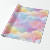 Pastel Rainbow Soft Cloud Blend Abstract Pattern ラッピングペーパー (アンロールド)