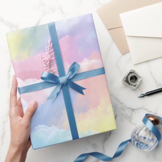 Pastel Rainbow Soft Cloud Blend Abstract Pattern ラッピングペーパー (ギフト)