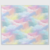 Pastel Rainbow Soft Cloud Blend Abstract Pattern ラッピングペーパー (フラット)