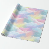 Pastel Rainbow Soft Cloud Blend Abstract Pattern ラッピングペーパー (アンロールド)