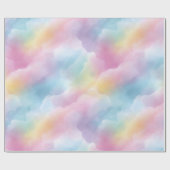 Pastel Rainbow Soft Cloud Blend Abstract Pattern ラッピングペーパー (フラット)