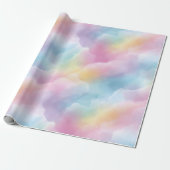 Pastel Rainbow Soft Cloud Blend Abstract Pattern ラッピングペーパー (アンロールド)