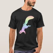 Pastel Rainbow Squirrel Silhouette Tシャツ (正面)