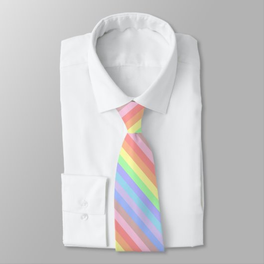 Pastel Rainbow Stripes of Tie ネクタイ (タイ)
