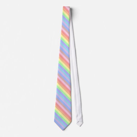 Pastel Rainbow Stripes of Tie ネクタイ (正面)