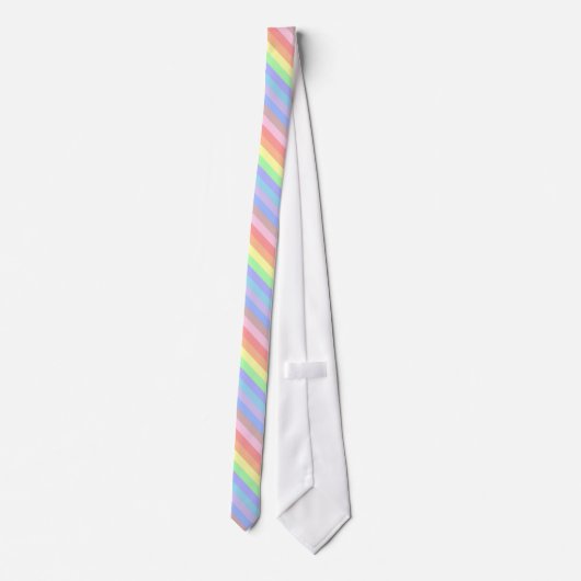 Pastel Rainbow Stripes of Tie ネクタイ (裏面)