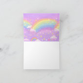 Pastel Rainbow Thank You Card – Cute Appreciation サンキューカード (内部)