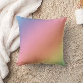 Pastel Rainbow Throw Pillow クッション (ブランケット)