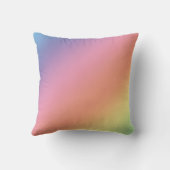 Pastel Rainbow Throw Pillow クッション (裏面)
