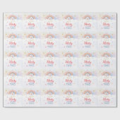 Pastel Rainbow Tie Dye Birthday ラッピングペーパー (フラット)