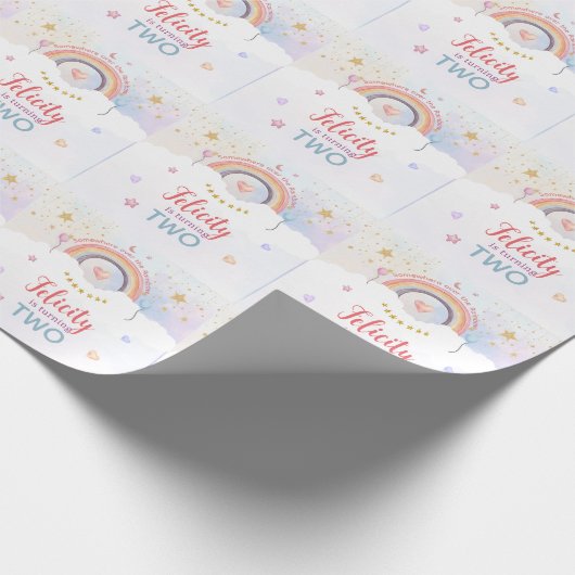 Pastel Rainbow Tie Dye Birthday ラッピングペーパー (角)