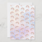 Pastel Rainbow Tie Dye Birthday 招待状 (裏面)