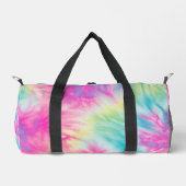 Pastel Rainbow Tie Dye Girls Weekender ダッフルバッグ (正面)