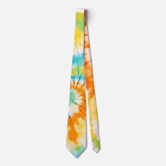 Pastel Rainbow Tie Dye Spiral Pattern ネクタイ