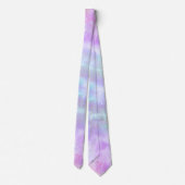 Pastel Rainbow Tie-Dye Watercolor Painting ネクタイ (裏面)
