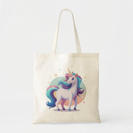 Pastel rainbow unicorn in cartoon style トートバッグ
