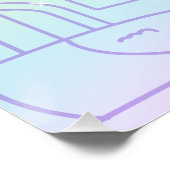 Pastel Rainbow Unicorn Magical Birthday ポスター (コーナー)