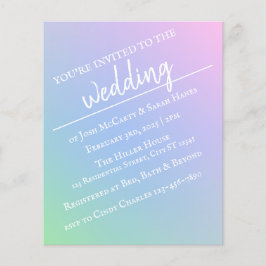 Pastel Rainbow Wedding Invitation Flyer チラシ