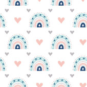 Pastel Rainbows Blanket Elegant Boho Gift for Kids フリースブランケット