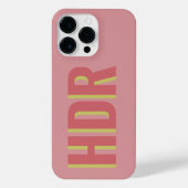 pastel red and yellow Shadow Monogram with name iPhoneケース (裏面)
