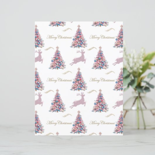 Pastel Reindeer Christmas Scrapbook Paper (スタンド正面)